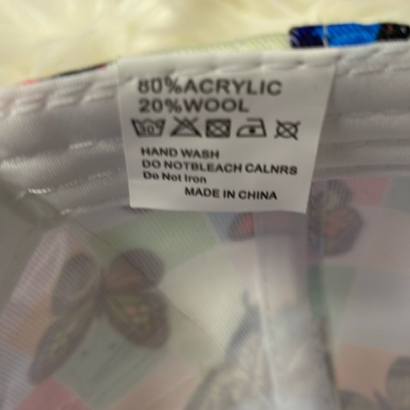 Butterfly 🦋 Pastel Colorblocked with Multicolored Butterflies Baseball Cap - Picture 11 of 12